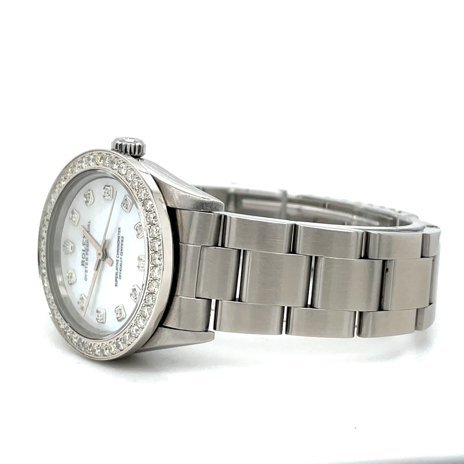 Rolex Orologio Oyster Perpetual 31Mm 1.50Ct Diamanti Quadrante MOP Acciaio foto 3