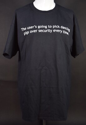 Symantec Endpoint Protection ''Dancing Pigs'' IT Shirt Black | Size L