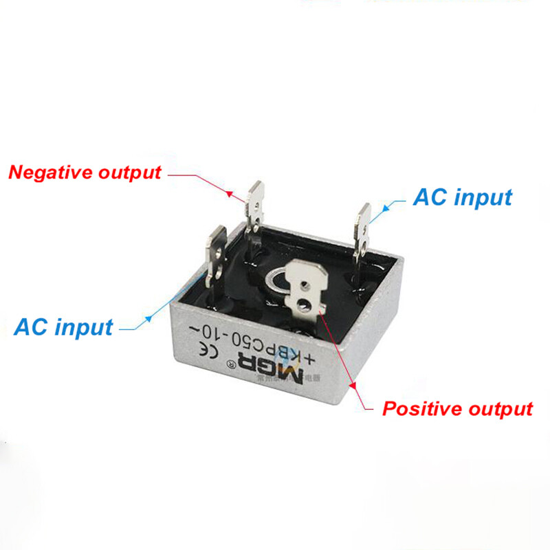 KBPC5010 Rectifier 4Pcs 1000V 50A Metal Case Single Phase Diode Bridge ...