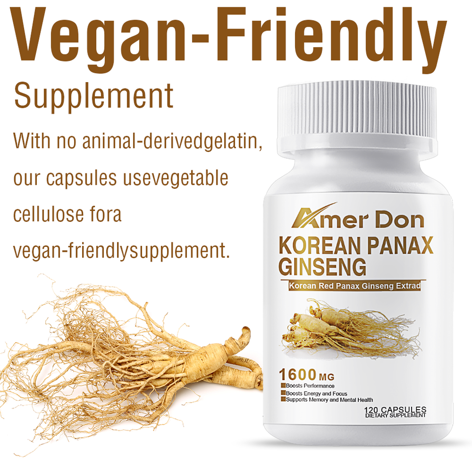 240 Capsules Best Korean Red Panax Ginseng Extract 1600mg Extra Strength NON -GMO - Foto 7