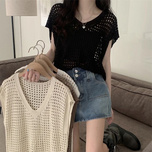 Naketano Chemisier Femme Top Gr. M manches courtes oiseau coton