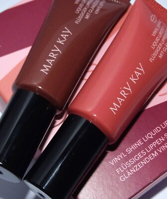 Mary Kay Vunyl Shine Liquid Lip Set Brilliant Brown 6,3ml Glowing Neutral 6,3ml