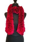 Ob.D. Handmade, Hand Knit Sparkling Red Ruffle Scarf — photo 2