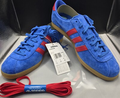 ADIDAS Originals LONDON royal blue scarlet trainers UK9 IG5407