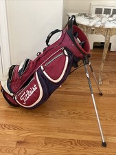 Titleist Players 4 Way Lightweight Stand Bag Black/White/Red. Pre-owned