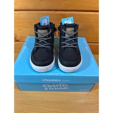 Charlie & Friends Flat Boy Boots Black UK8 EU25 Boys Shoes Childs