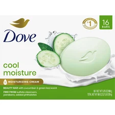 Dove Go Fresh Beauty Bar, Cool Moisture, 3.75 oz., 16 ct.