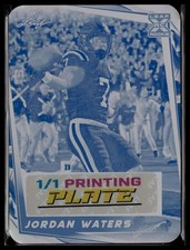 2024 Leaf Football #BA-JW2 Jordan Waters Cyan Printing Plate 1/1