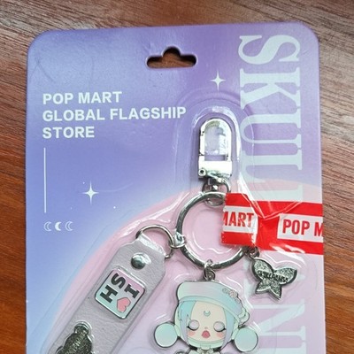POP MART SKULLPANDA Purple Metal/PU Key Chain Keyring Lobster Clasp Cute