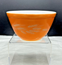 Pyrex Autmn Harvest Wheat Mixing Bowl 75ML #401 Orange Made In USA
