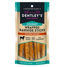 DENTLEY'S Rawhide Twists Small Dog Treat - Chicken 7 Count Pack of 1 