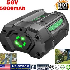 5.0 Ah Lithium-ion Battery For Ego Power Ba2800t 56v Upgrade Fuel Gauge New Us 5.0 Ah Lithium-ion Battery For Ego Power Ba2800t 56v Upgrade Fuel Gauge New Us