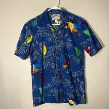 Paradise found vintage Hawaiian Tuscan print button down 100% cotton shirt