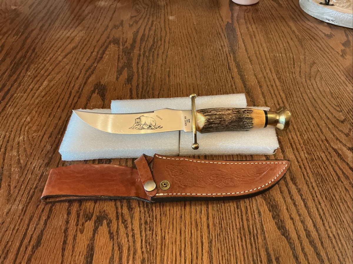 1980's Case XX SS,Kodiak Stag Handle Fixed Blade Knife,unused