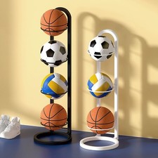 Porta Palloni Basket Multifunzionale in Acciaio al Carbonio Design Moderno Gym