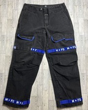 Vintage-Marithe Francois Girbaud M FG Shuttle Black Designer Pants 90s HipHop 36