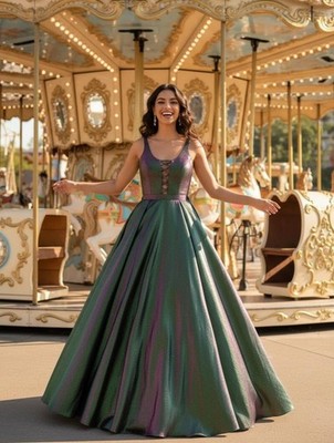 Pink Green V Neck Ball Gown Size 8 Formal Dress Holiday Prom gown | eBay Pink Green V Neck Ball Gown Size 8 Formal Dress Holiday Prom gown | eBay