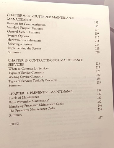 Facilities Maintenance Management Book by Gregory H. Magee PE   1988  Hardcover - Afbeelding 5 van 10