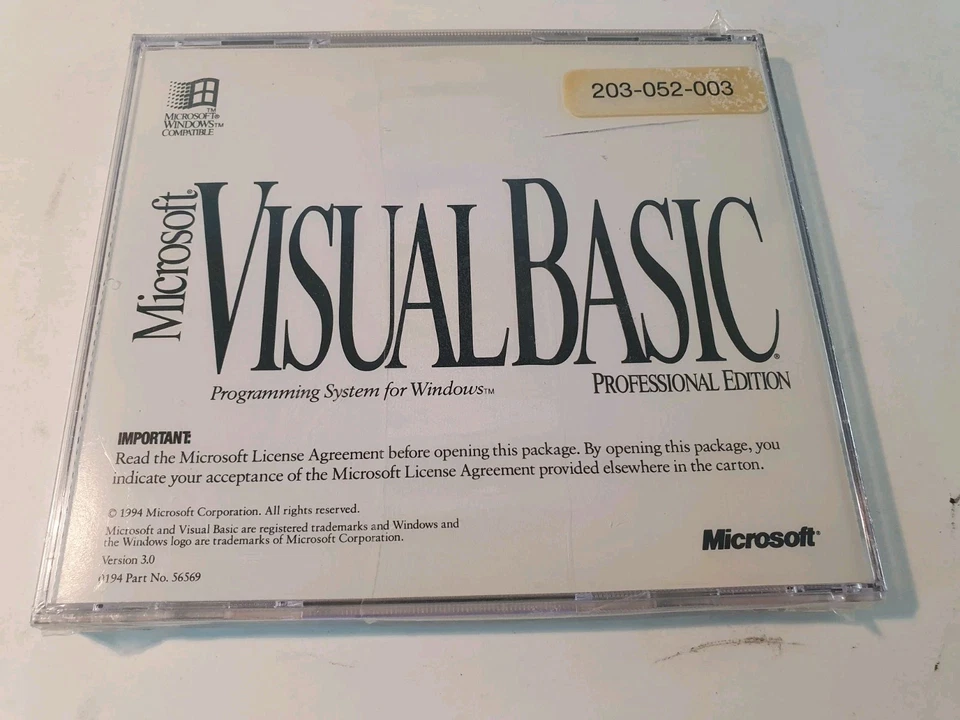 Microsoft Visual Basic Professional Edition Version 3.0 PC CD-ROM 1994 Windows 3 - Image 2 of 3