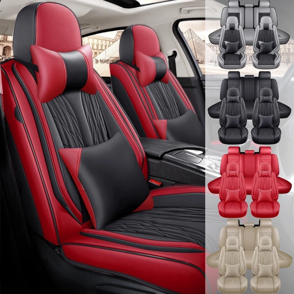 For Lexus Car Seat Covers Leather Front Rear Full Set 5-Seats Protectors Cushion - Imagem 2 de 4