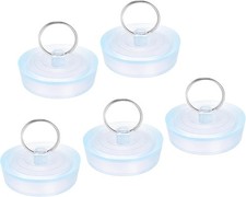 Rubber Sink Plug, 5pcs Clear Drain Stopper Fit 1-7/8" to 1-15/16" Drain with