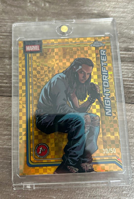 Topps 2026 Chrome Marvel Comics Nightdrifter #088 30/50 1st Appearance Gold