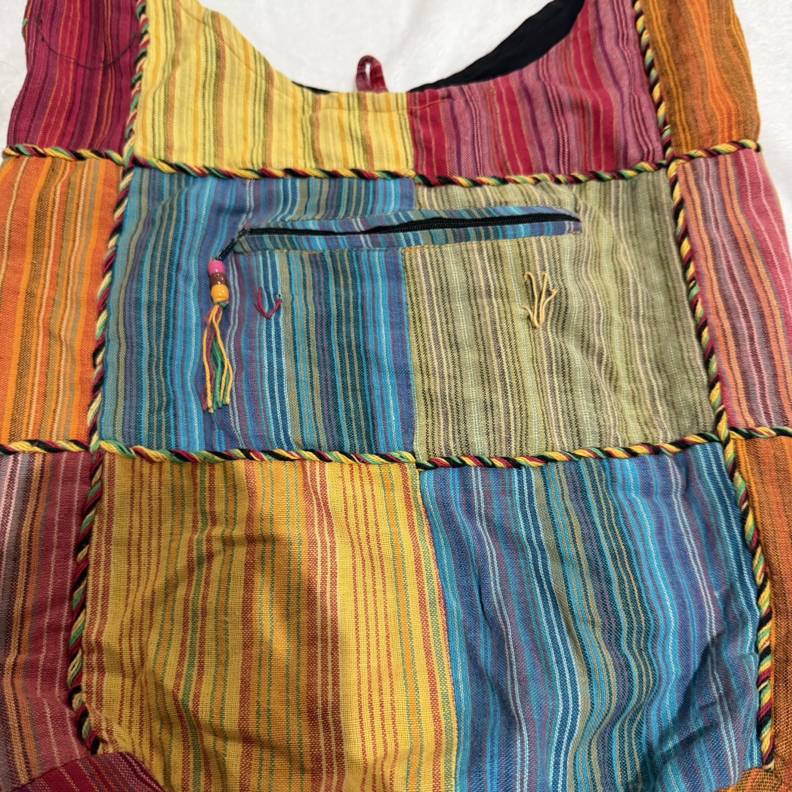 Y2k Multicolored Patchwork Boho Shoulder Bag Hipp… - image 2