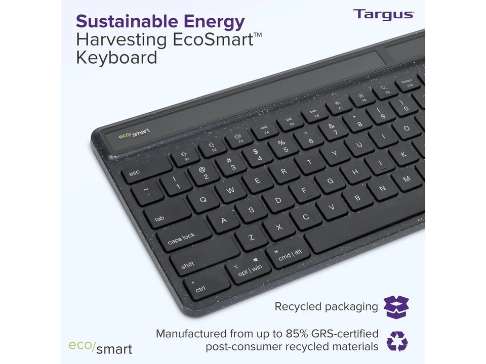 Targus Sustainable Ergonomic EcoSmart Keyboard AKB871US - Image 4 of 4