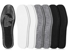 Sintege 6 Pairs Men's 4-11, Women's 5-12, 0.2 inches/5 mm, Black, White, Gray