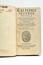 Livre ancien PLINIUS SECUNDUS Epistolae 2 volumes Paris 1608
