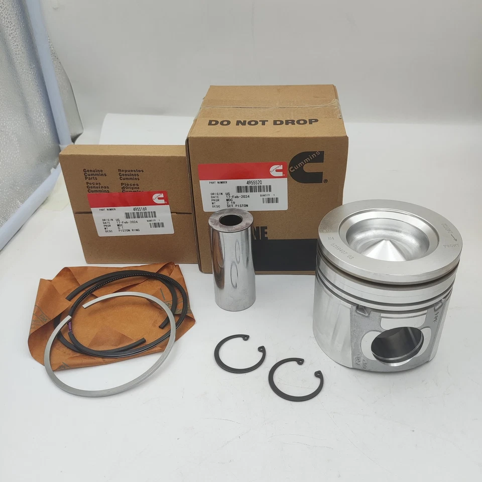 Kit de 6 piezas de anillos de pistón y pistón 4955520 para Dodge Ram 6.7 Cummins 2007-2019 Foto 2 de 4
