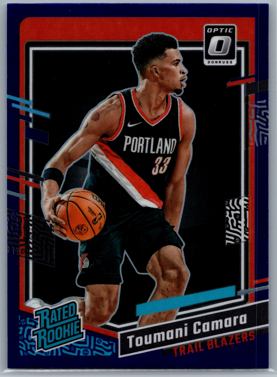 2023-24 Panini Donruss Optic Rated Rookie Toumani Camara #204 Purple