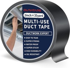  Free Duty Tax Duct Tape Heavy Duty 2in/105ft/35yd Water Resistant, Tear by