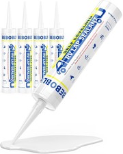 RV Roof Sealant 4 Packs, Self Leveling Lap Sealant White, RV Caulking Sealant Wa
