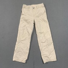 90s Baggy Gap Kids Boys Size 10 Khaki Straight Fit Pants Cotton Adjustable Waist
