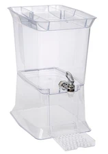 Clear Tritan 2.5 Gallon Party Top Beverage Dispenser with Drip Tray