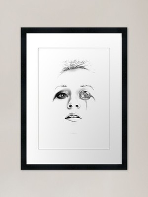 Sci-fi minimalist portrait -- digit Framed Wall Art Poster Canvas Print Picture