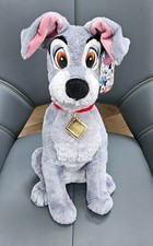 Disney Store 42cm Tramp Plush Lady and the Tramp Soft Toy Stamped NEW