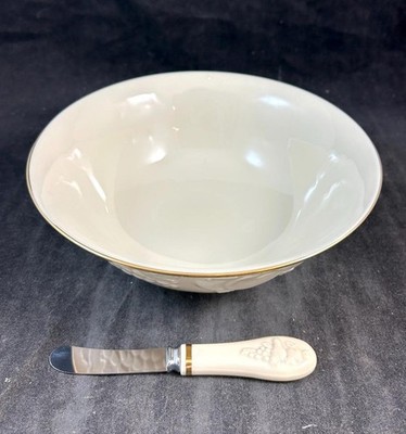 Lenox Fruits of Life Group of 1 9 Inch Round Vegetable Bowl & 1 Cheese Spreader