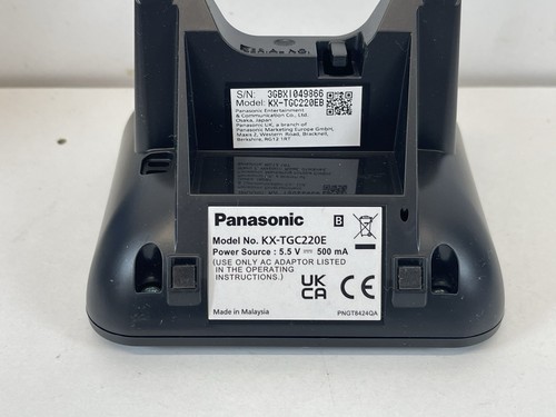 Panasonic KX-TGC220 Single Cordless Home Phone in Black with Answering Machine - Zdjęcie 10 z 13