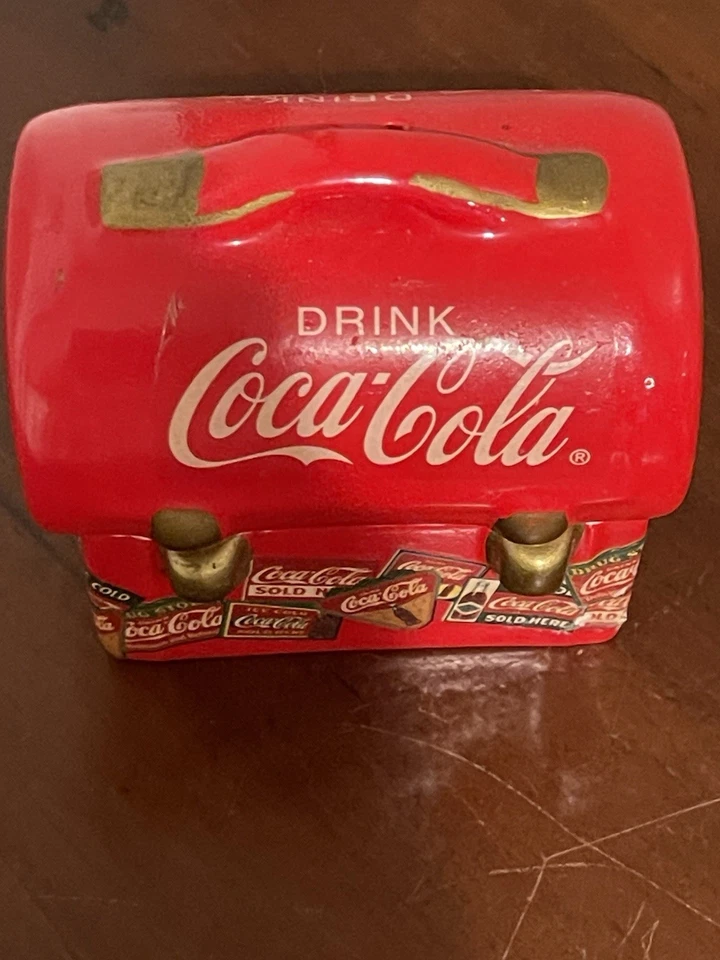 Juego de cocteleras de sal y pimienta vintage de cerámica roja Coca-Cola Foto 2 de 4