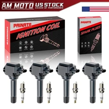 4X OEM Ignition Coil & 4X Iridium Spark Plug for 14-16 Subaru Forester UF724