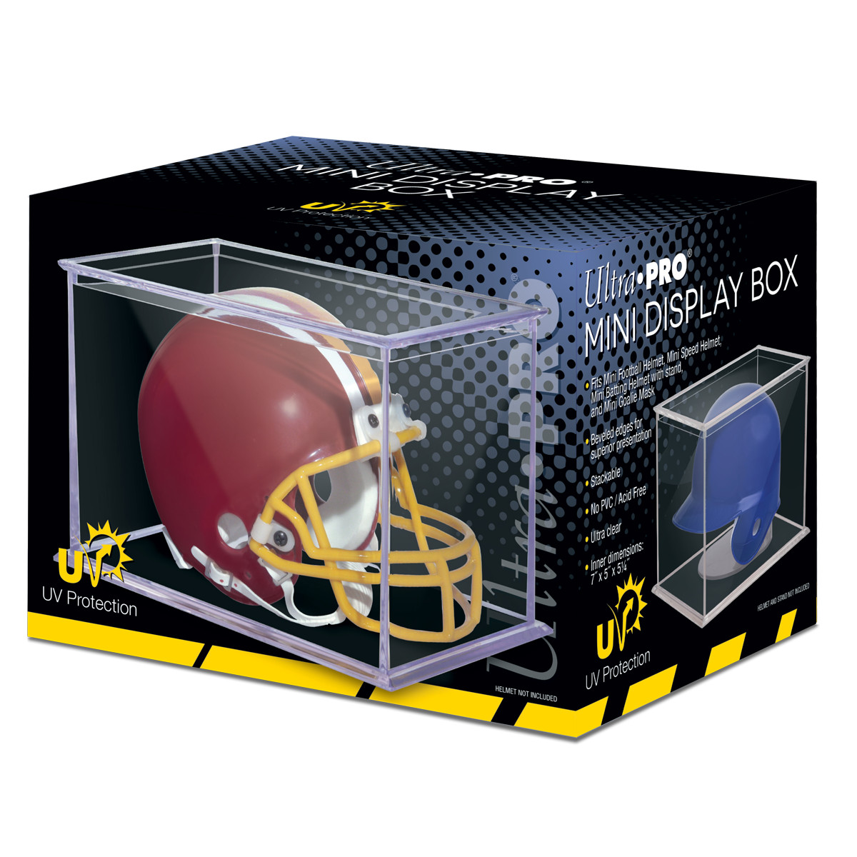 Ultra PRO Mini Helmet Display Case Ultra-Clear Organizer Storage Compartment