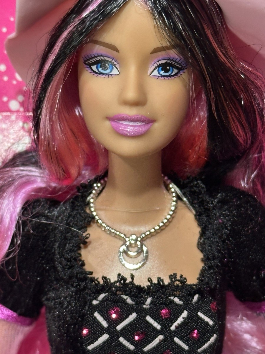 Barbie Fashion Spell ~ Rare Pink Goth Doll w Pink & Black Hair