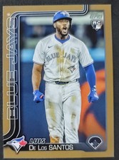 Topps 2025 Series 1 Gold Luis De Los Santos #13 Toronto Blue Jays Rookie Card RC. rookie card picture