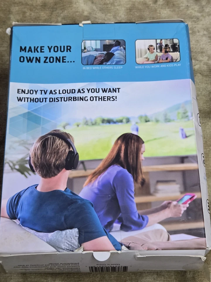 Sharper Image Own Zone Over the Ear Wireless TV Headphones - Black - Image 4 of 4