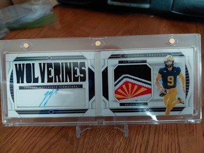 2024 National Treasures J.J. McCarthy Wolverines Patch Auto Booklet CMS-13 09/10