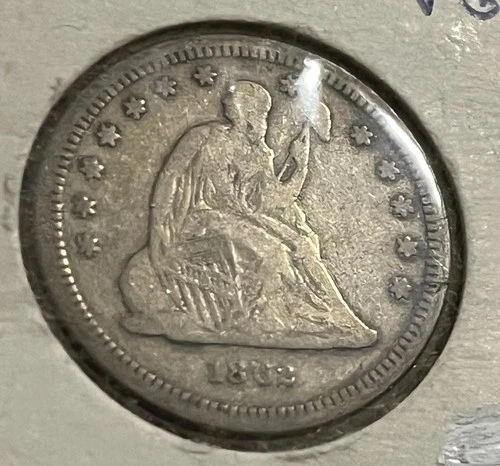 1862-P Seated Liberty Quarter — photo from another recent sale