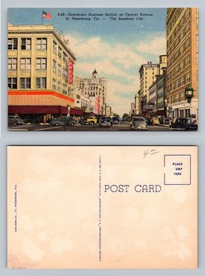 St. Petersburg, FL-Florida, Downtown Central Avenue Kress Store Vintage Postcard