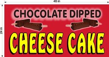 2' X 4' VINYL BANNER CHOCOLATE DIPPED CHEESECAKE CHEESE CAKE